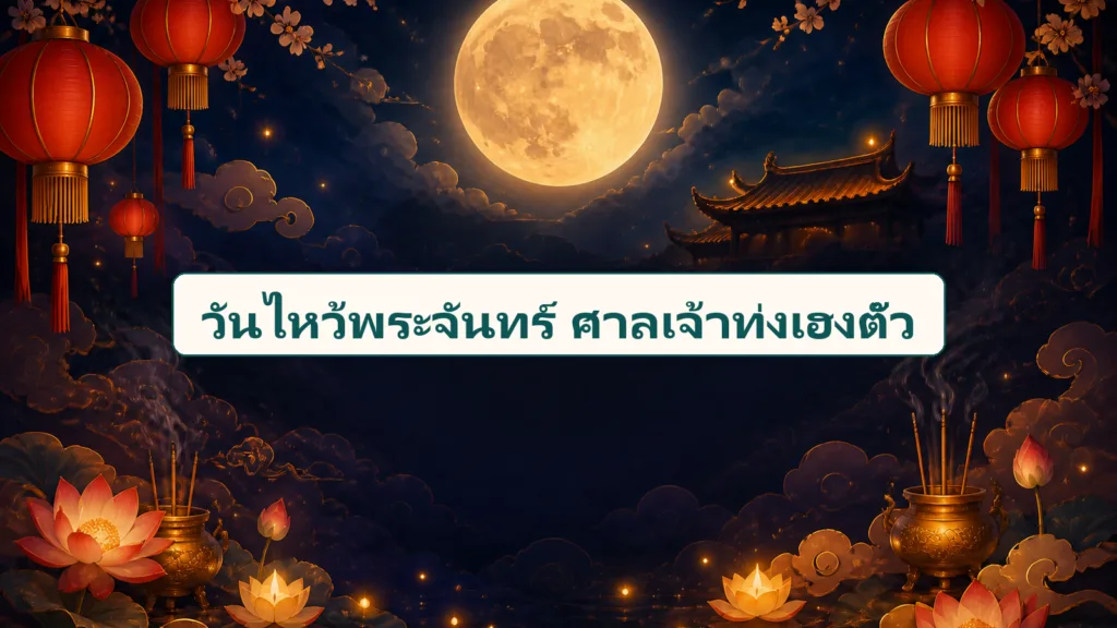 วันไหว้พระจันทร์ ศาลเจ้าท่งเฮงตั๊ว 25 กันยายน 2569