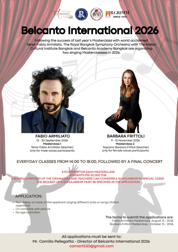 Belcanto International 2026 — Opera Singing Masterclasses