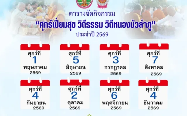 กิจกรรม “ศุกร์เปี่ยมสุข วิถีธรรม วิถีหนองบัวลำภู” ประจำปี ๒๕๖๙