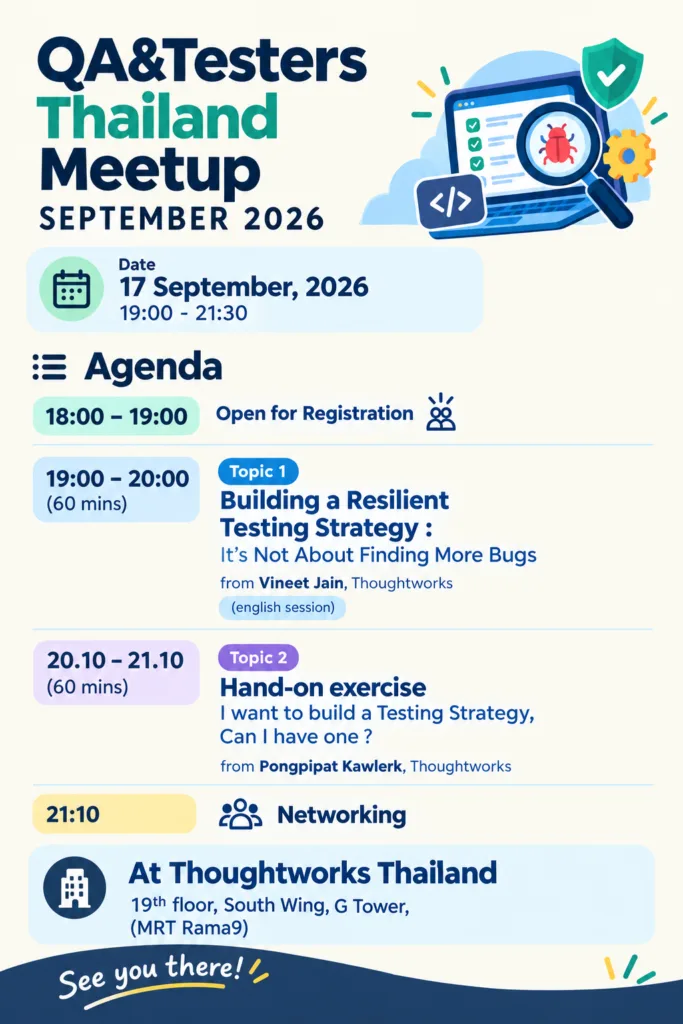 QA&Testers Thailand Meetup – September 2026