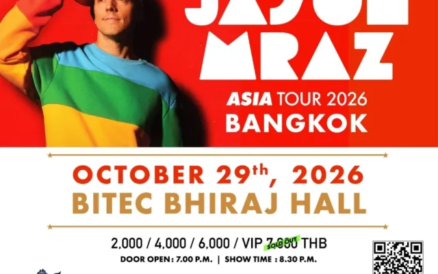 Jason Mraz Asia Tour 2026 in Bangkok