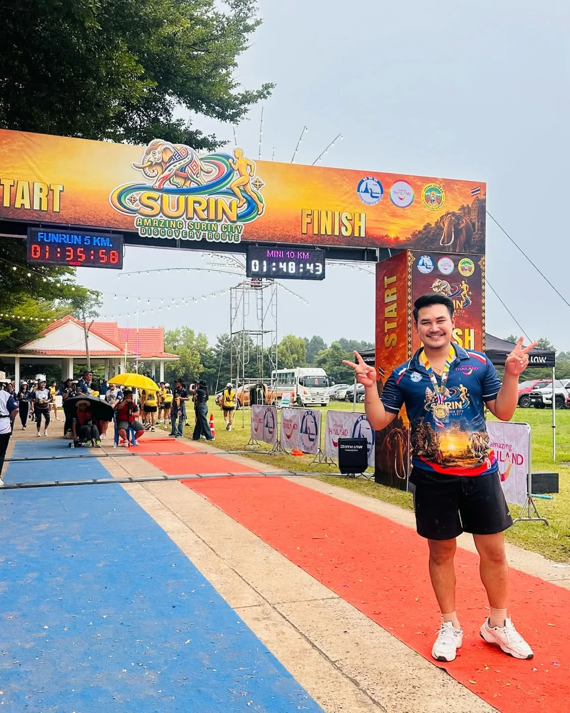 ภาพบริเวณซุ้ม START–FINISH ของงาน จากโพสต์การร่วมงานรอบวันที่ 13 กันยายน 2569 โดย apakkiman