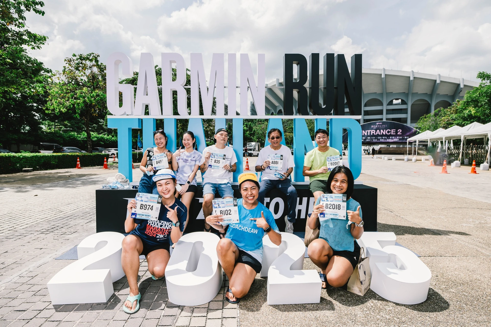 ภาพรวมหน้าป้าย Garmin Run Thailand 2025 ในชุดภาพรับอุปกรณ์