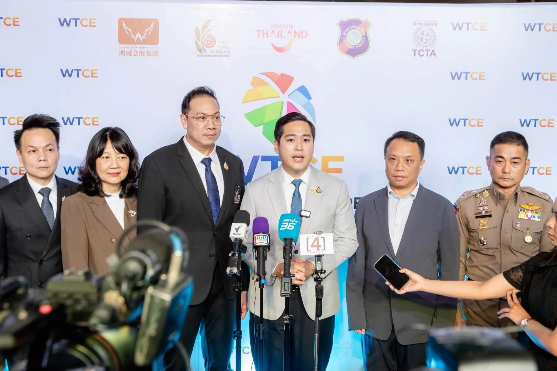 บรรยากาศให้ข้อมูลต่อสื่อในงานแถลงเปิดตัว WTCE และ TBE 2026 เมื่อ 22 กรกฎาคม 2569