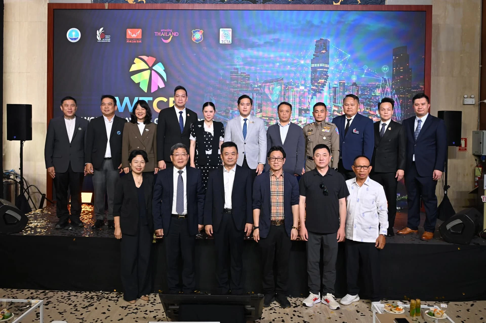 ภาพกลุ่มหน้าฉาก WTCE จากงานแถลงข่าววันที่ 22 กรกฎาคม 2569 ณ อาคารการท่องเที่ยวแห่งประเทศไทย