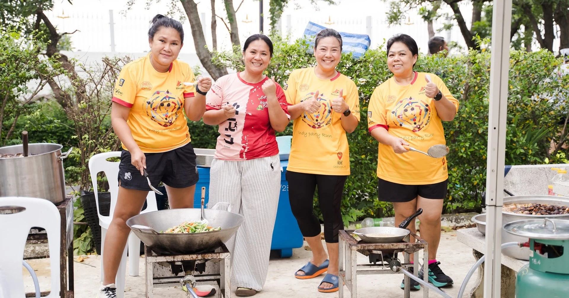 บรรยากาศบริเวณเตรียมอาหารในงาน Indy Party Run ซีซั่น 4